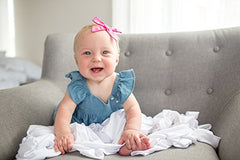 Copper Pearl Large Premium Knit Baby Swaddle Receiving Blanket"Dove", 9.6 Ounces