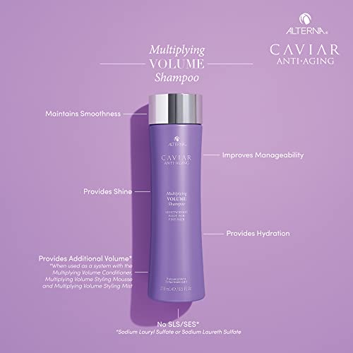 Alterna Caviar Anti-Aging Multiplying Volume Shampoo 250 mL| For Fine, Thin Hair | Create Instant Volume and Thickness | Paraben & Sulfate Free