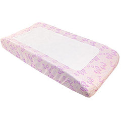 Ben & Noa Percale Change Pad with Terry Insert Sheet, Pink Butterfly