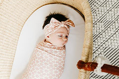 Copper Pearl Baby Stretchy Soft Knit Headband Bow Star