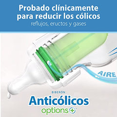 Dr. Brown’s Natural Flow® Anti-Colic Options+™ Narrow Glass Baby Bottles, 2-Pack, 4 oz /120 mL