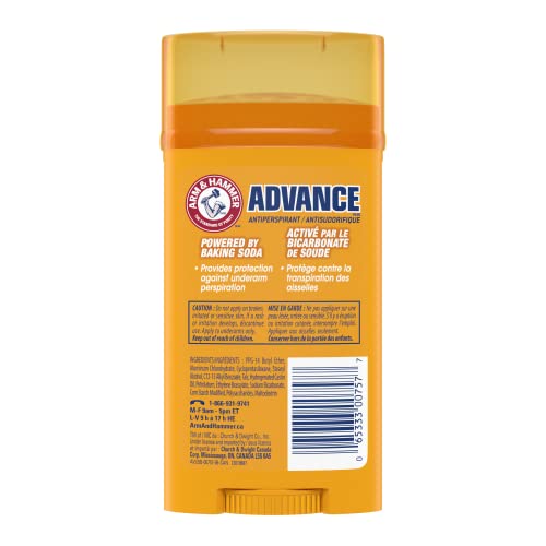 Arm & Hammer Ultramax Solid Invisible Unscented AntiPerspirant Deodorant, White.