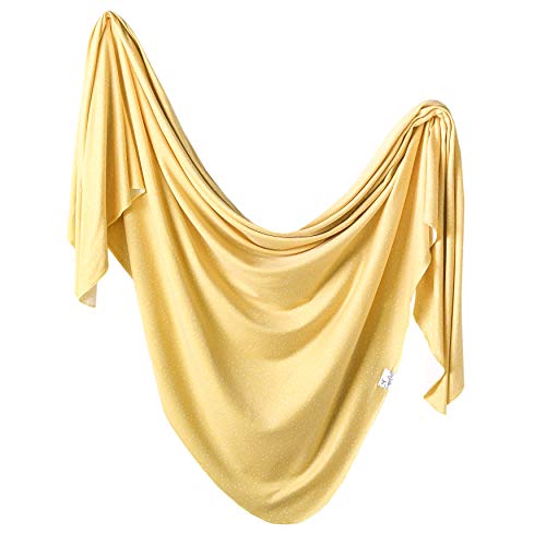 Copper Pearl Large Premium Knit Baby Swaddle Receiving Blanket Marigold, 300 grams (X002BFKPAN)