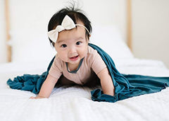 Copper Pearl Large Premium Knit Baby Swaddle Receiving Blanket Steel, 300 grams (X002GT4I93)