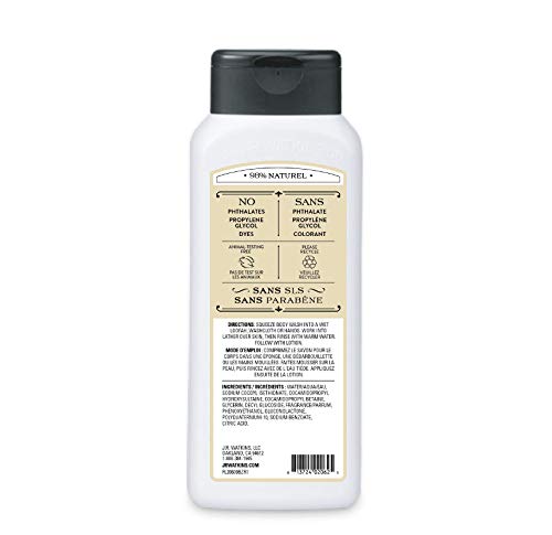 J.R. Watkins Coconut Milk and Honey Natural Daily Moisturizing Body Wash, Hydrating Shower Gel for Men and Women, Free of SLS, USA Made and Cruelty Free, 532 Milliliters