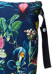 Itzy Ritzy Sealed Wet Bag with Adjustable Handle - Washable and Reusable Wet Bag with Water Resistant Lining Ideal for Swimwear, Diapers, Gym Clothes & Toiletries; Measures 11" x 14", Jungle Floral