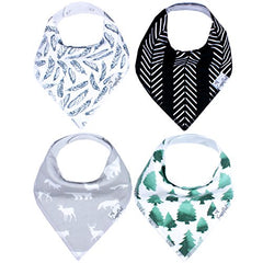 Copper Pearl 4-Pack Bandana Bibs, Woodland Set