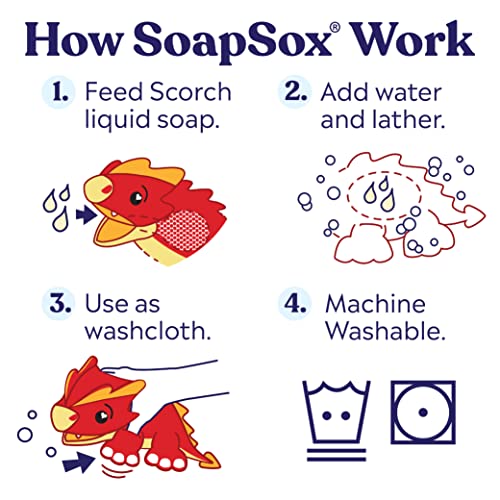 Soapsox Bath Scrub, Scorch the Dragon, Red