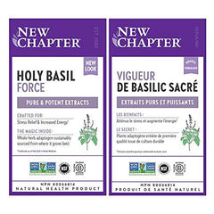 New Chapter Holy Basil Force with Supercritical Holy Basil for Immune Support + Mood Support + Non-GMO Ingredients - 30 ct Vegetarian Capsules
