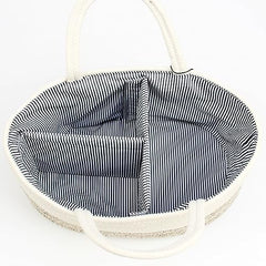 Casaphoria car portable diaper caddy organizer baby changing rope basket for baby girl for table loaded diaper small cotton baskets with pad Portable Bag