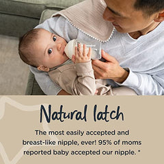 Tommee Tippee Closer to Nature Baby Bottle Newborn Feeding Gift Set, Slow Flow Breast-Like Nipples with Anti-Colic Valve