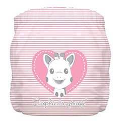 Charlie Banana Diaper 2 Inserts Sophie la Girafe - Hybrid AIO (Pencil Heart)., Pink, One Size