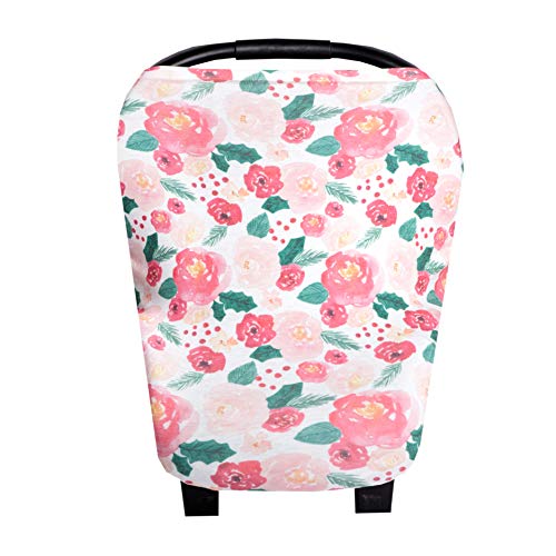 Copper Pearl Baby Car Seat Cover Canopy and Nursing Cover Multi-Use Stretchy 5 in 1 Gift"Holly" by Copper Pearl
