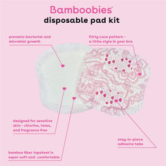 bamboobies Nursing Pads for Breastfeeding, 120 Pads, Disposable Breast Pads for Sensitive Skin, Super-Absorbent Milk Proof Pads
