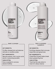 Authentic Beauty Concept Deep Cleansing Shampoo, All Hair Types, Removes Product Build Up, Vegan and Cruelty Free, Sulfate Free, 300mL