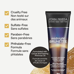 John Frieda Midnight Brunette Colour Deepening Conditioner for Nourished Rich Hair (250 mL)