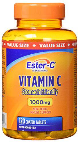 Vitamin C, 1000mg Coated Tablets, Non-Acidic, Immune Support