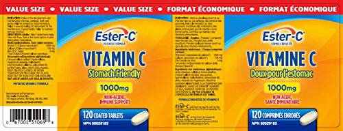 Vitamin C, 1000mg Coated Tablets, Non-Acidic, Immune Support