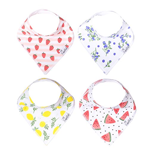 Copper Pearl Baby Bandana Drool Bibs for Drooling and Teething 4 Pack Gift Set for Girls "Georgia Set" by Copper Pearl