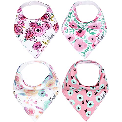 Copper Pearl 4-Pack Bandana Bibs, Bloom Set