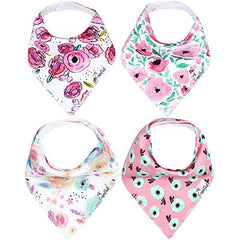 Copper Pearl 4-Pack Bandana Bibs, Bloom Set