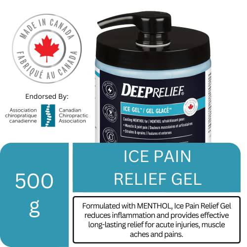 Deep Relief Ice Gel, Muscle and Joint Pain Relief, Reduces Inflammation, 500g