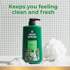 Irish Spring Original Clean Body Wash for Men, 887 mL Pump