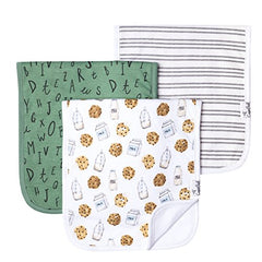 Copper Pearl Baby Burp Cloth Large 21''x10'' Size Premium Absorbent Triple Layer 3-Pack Gift Set "Chip Set", 4 Ounces