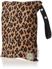 Itzy Ritzy Sealed Wet Bag with Adjustable Handle - Washable & Reusable Wet Bag with Water Resistant Lining Ideal for Swimwear, Diapers, Gym Clothes & Toiletries; Measures 11" X 14", Leopard
