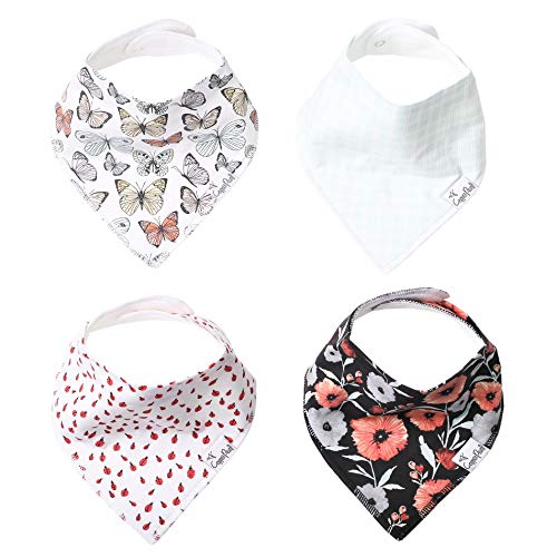Copper Pearl Baby Bandana Drool Bibs for Drooling and Teething 4 Pack Gift Set "Dot" by