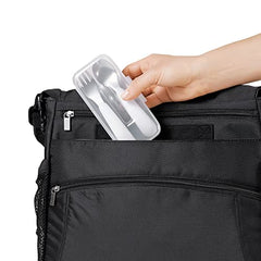 OXO Tot On-The-Go Fork/Spoon Set With Carrying Case, Navy, 3 Count (Pack of 1)