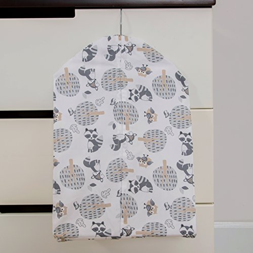 Bedtime Originals Little Rascals Forest Animals Diaper Stacker, White/Gray