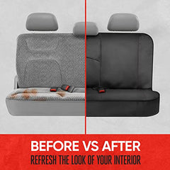 BDK Auto MTSC-268-RD: Waterproof Bench Rear Seat Protector, Red Stitching