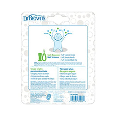 Dr. Brown’s™ Safe Squeeze Nail Scissors with Rounded Blade Tip and 100% Silicone Handle for Infant & Baby