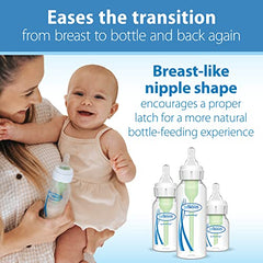 Dr. Brown's Natural Flow Preemie Flow Narrow Baby Bottle Silicone Nipple, Slowest Flow, 0m+, 100% Silicone Bottle Nipple, 6 Pack