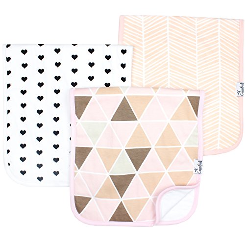 Copper Pearl 3-Pack Blush Burp Cloths Set