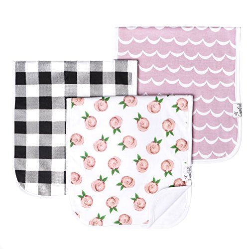 Copper Pearl 3-Pack Rosie Burp Cloths Set