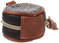 Itzy Ritzy Pacifier Case With Clip – Pacifier Charm Pod Includes Clasp to Easily Attach to a Diaper Bag or Purse; Measures 2.5” in Diameter and Holds 2 Pacifiers, Coffee and Cream