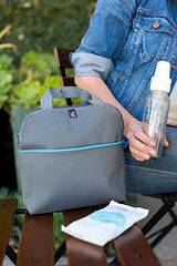 J.L. Childress MaxiCOOL 4-Bottle Cooler, Grey/Teal