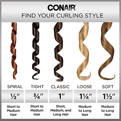 CONAIR Cd88scs Ceramic Instant Heat Spiral Curling Iron, 3/4", Black, 11.99 Oz