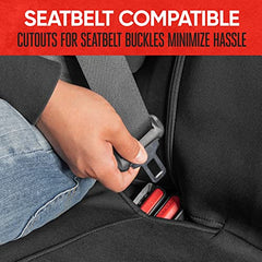 BDK Auto MTSC-268-RD: Waterproof Bench Rear Seat Protector, Red Stitching