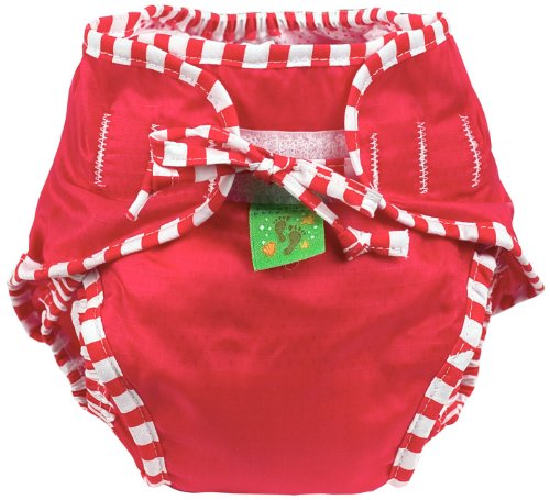 Kushies Baby Unisex Swim Diaper - Medium,Red Solid,Medium,