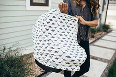 Copper Pearl Baby Car Seat Cover Canopy and Nursing Cover Multi-Use Stretchy 5 in 1 Gift Dinos"Wild", 4.8 Ounces