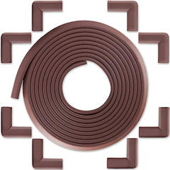 Bebe Earth Baby Proofing Edge and Corner Guard Protector Set, 20 Feet Edges & 8 Foam Corners, Furniture and Tables Child Baby Proof Bumpers, Pre-Taped Corner Cushions (6.2m)