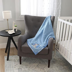 Disney Winnie The Pooh My First Blankie Sherpa Blanket, 30"x36" Blue Eeyore Fluffy Premium Blanket for Baby Boy, Girl Soft Warm Cozy, Infant or Newborn Blanket for Crib, Stroller, Travel, Nursery