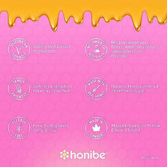 Honibe Kids Multivitamin Gummies Plus Immune Boost | Barbie | Honey-Based Vitamins Made in Canada | Children's Chewable Gummy Vitamins | Kids Zinc Vitamin Gummy Bees | 60 gummies