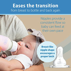 Dr. Brown’s Natural Flow® Anti-Colic Options+™ Narrow Glass Baby Bottles, 2-Pack, 4 oz /120 mL