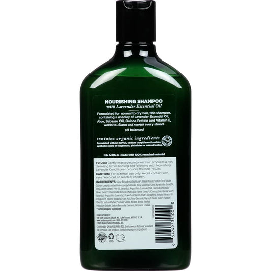 Avalon Organics Nourishing Shampoo - Lavender by Avalon for Unisex - 11 oz Shampoo