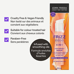 John Frieda Frizz Ease Lightweight Serum for Smoother Hair, Ideal for Fine to Medium Hair (50 mL)