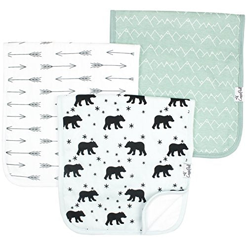 Copper Pearl 3-Pack Archer Burp Cloths Set